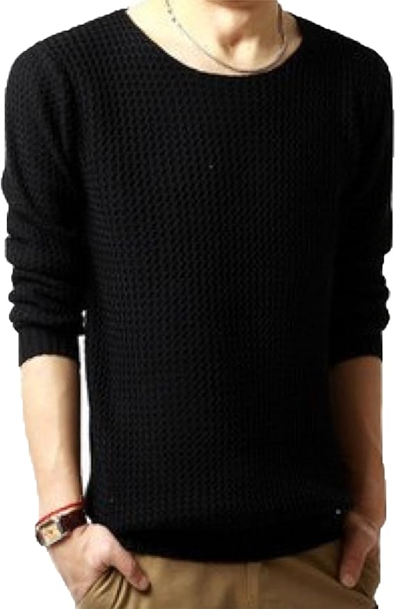 Amazon Elonglin ニット セーター メンズ 長袖 トップス ケーブル編み 丸首 クルーネック 無地 ファッション 波纹 シンプル カジュアル 春 秋 冬 大きいサイズ コート ジャケット 通販
