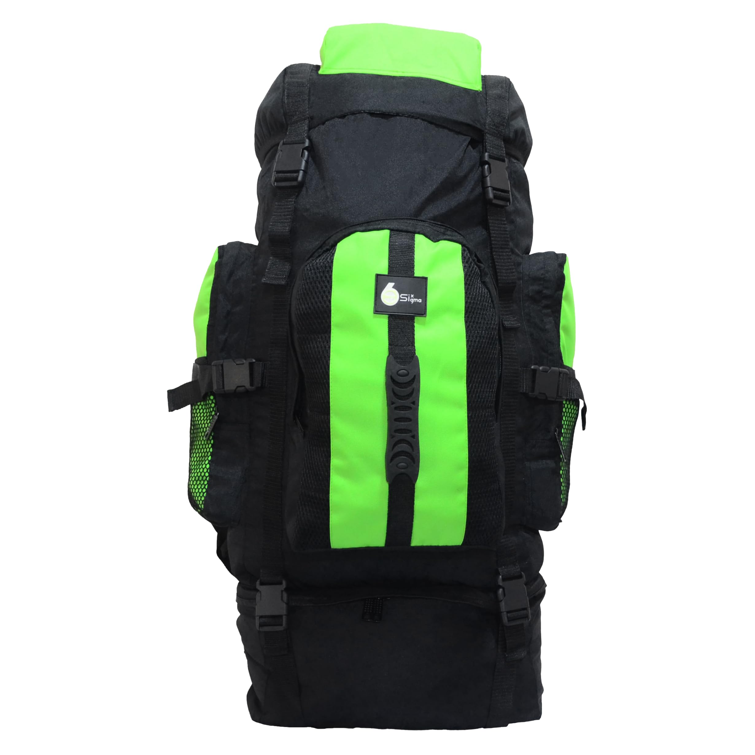 SiXsigma Sports 120L Extra Large Travel Camping Accessories Backpack - Quick Dry Large Rucksack For Camping, Fishing Backpack & Hiking Bag - Ideal Hiking Rucksack For Men & Women (120L, Green)