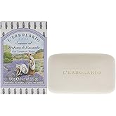 L'Erbolario Lavender Perfumed Soap - Soap Bar Provides Gentle Cleansing Action - Perfumed Body Soap - Rich in Coconut, Sunflower and Canola Oils - Scented Soap for Moisturised Skin - 3.5 oz