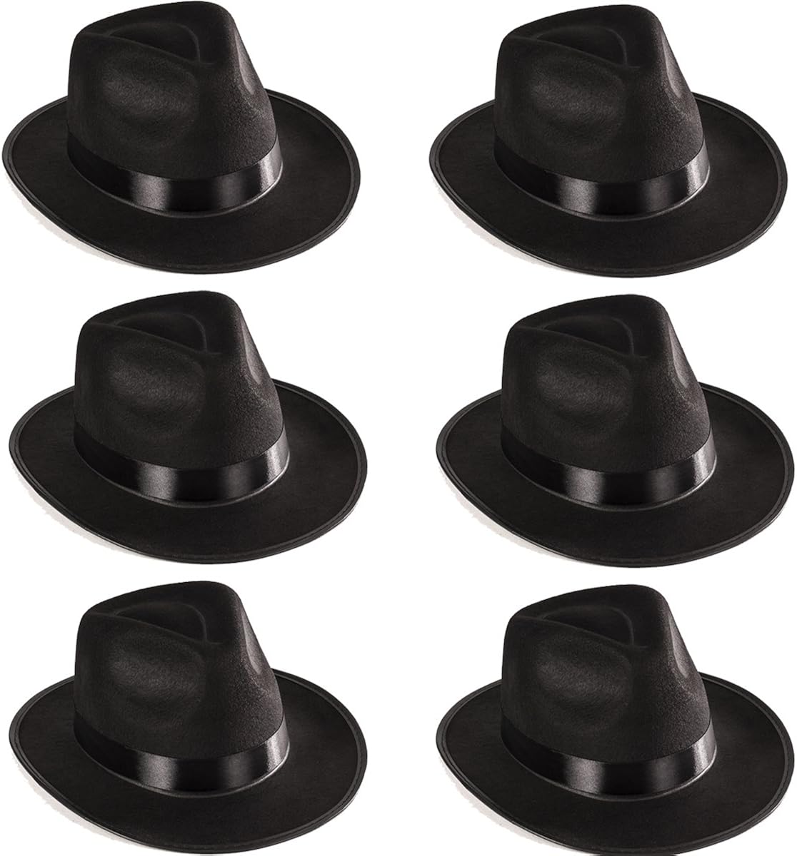 black fedora party hats