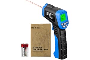 H HOLDPEAK HOLDPEAK 981C Digital Laser Infrared Thermometer Non Contact, IR Heat Temperature Gun Instant-Read -58 to 1022℉ (-50 to 550℃) for Cooking, Grill, Pizza Oven, Griddle, Engine, HVAC, Not for Human