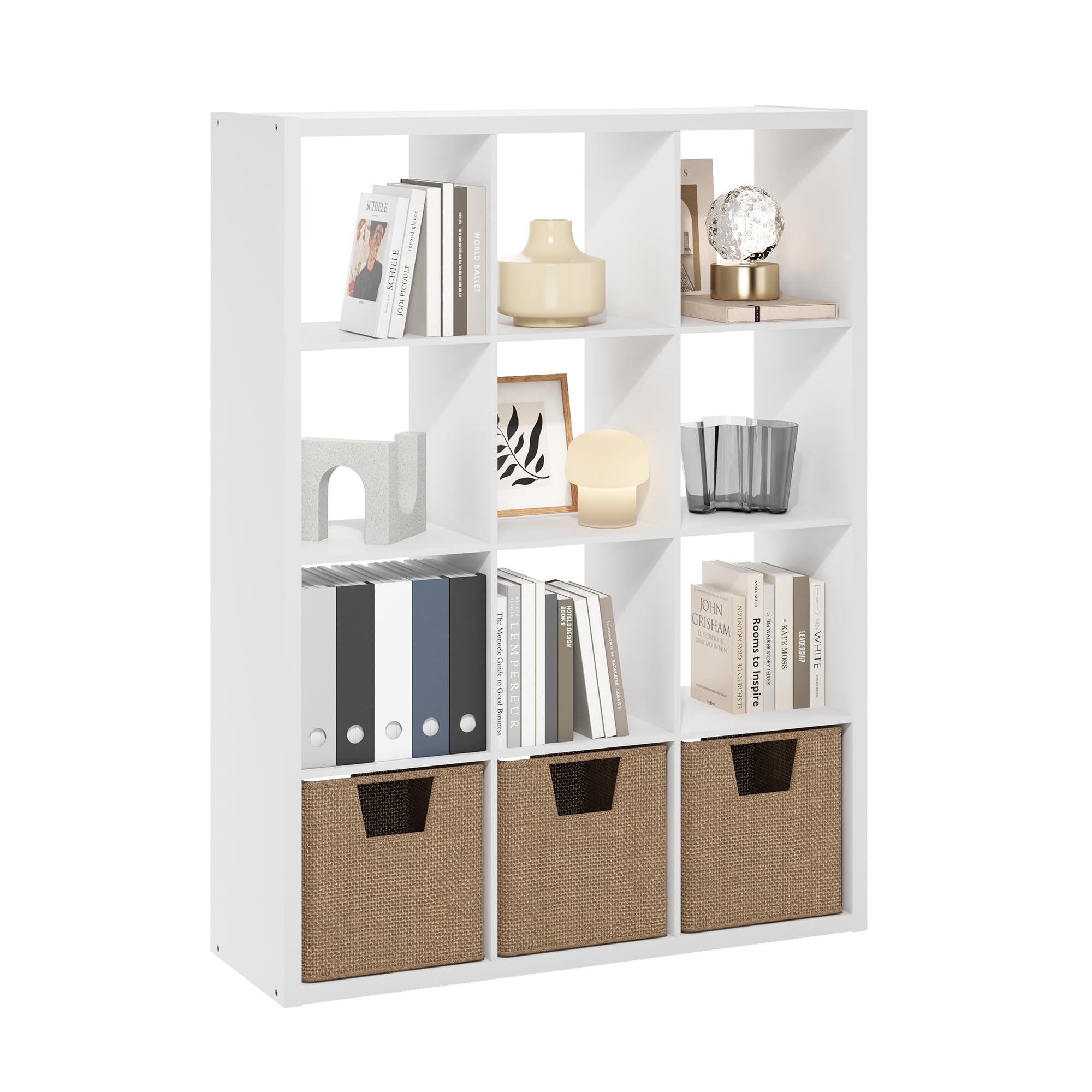 Photo 1 of ***PARTS ONLY****Furinno Cubicle Open Back Decorative Cube Storage Organizer, 12-Cube, White