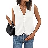 LILLUSORY Womens Fall Fashion Sweaters Vest Tops Knit Sleeveless Button Down V Neck Casual Clothes Trendy Outfits 2026
