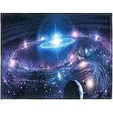 YISUMEI 60x80 Blanket Comfort Warmth Soft Plush Throw for Couch Outer Space Galaxy Planets Stars