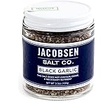 Jacobsen Salt Co, Special Edition Black Garlic Flavor, Gourmet Infused Sea Salt, Hand-Harvested in Netarts Bay, OR, Made in the USA, 3.5 Oz (100g) Jar
