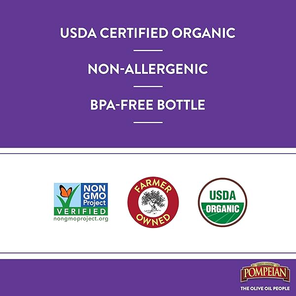 POMPEIAN GOURMET ORGANIC BALSAMIC VINEGAR, NON-ALLERGENIC, NON-GMO, 16 FL OZ