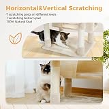 PAWZ Road Cat Tree 184cm Large Cat Tower with Sisal Posts Beige 8-Level view 4