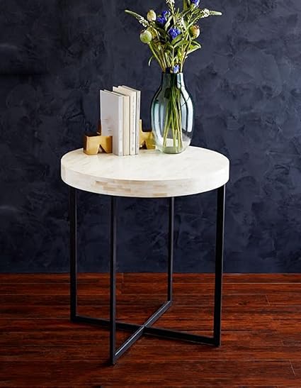 Liangliang Petite Table Ronde Fauteuil A Fleurs Canape Moderne Armoire Laterale Salon Petite Table Basse Fer Ornaments Lit Chambre A Coucher Table De Chevet Simple Etagere Amazon Fr Cuisine Maison