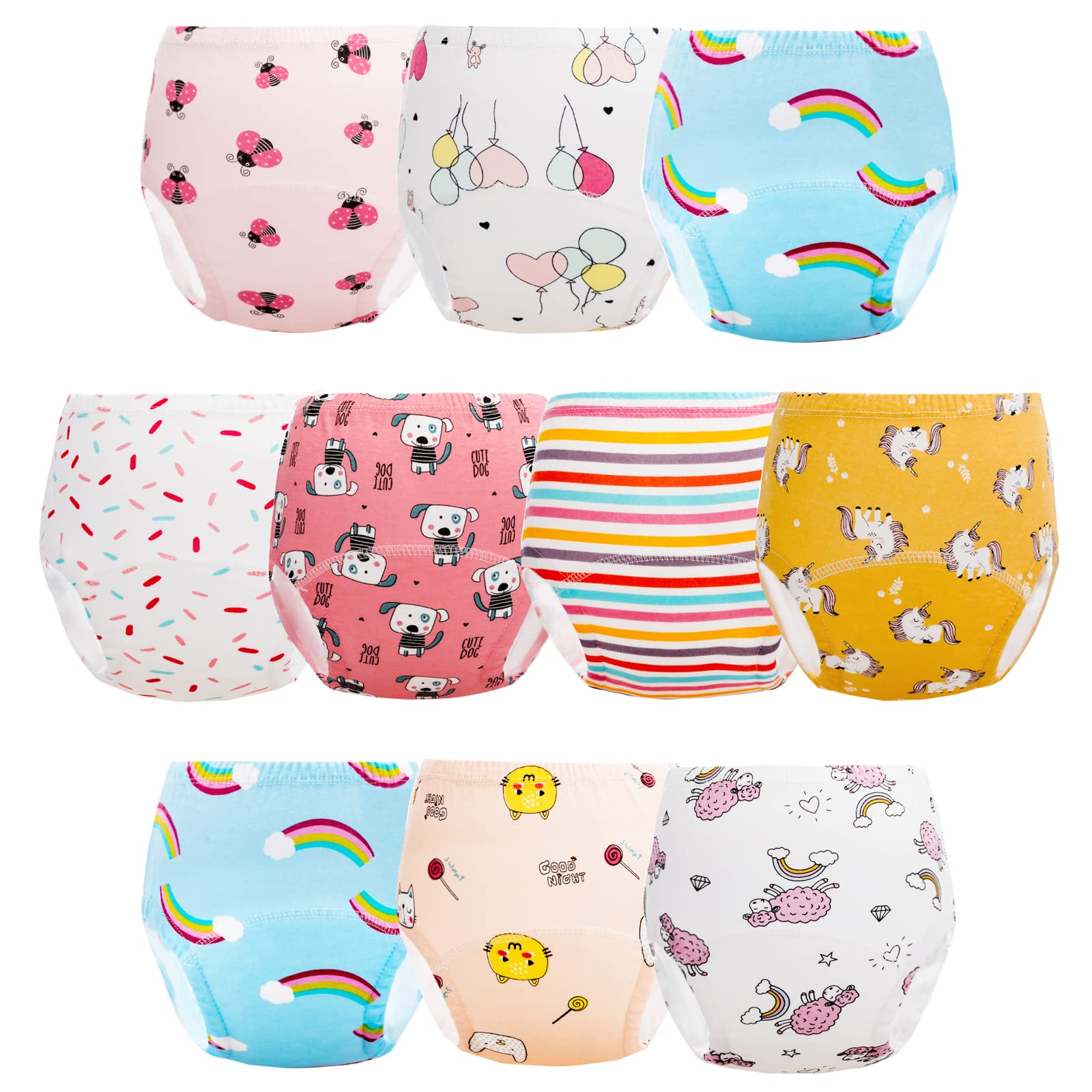 Photo 1 of JackLoveBriefs Potty Training Pants for Girls, Toddler Learning Designs Training Underwear (10 Packs,Red, 3-4T, M)