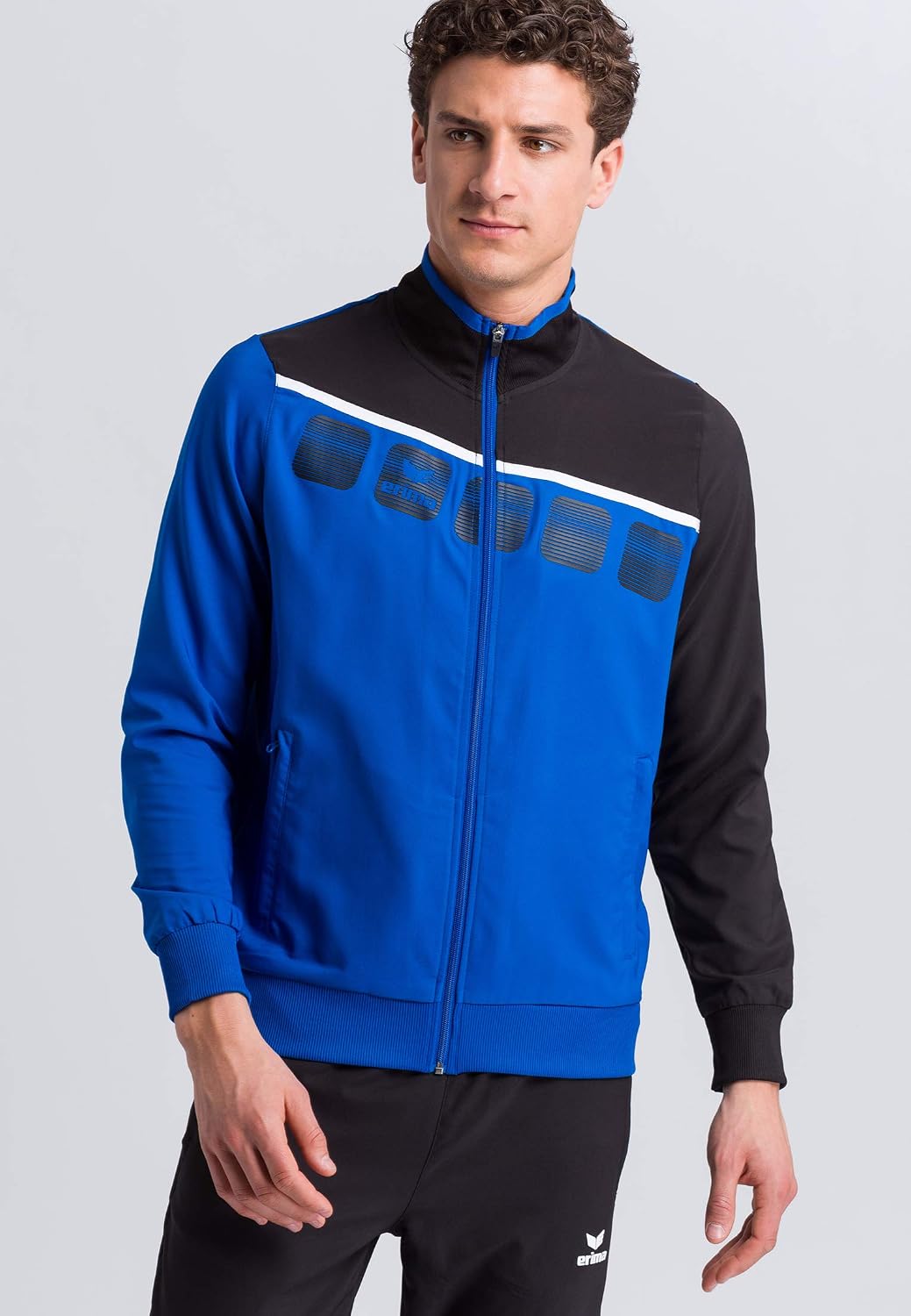 Erima Men 5-C Jacket - New Royal/Black/White, Large
