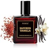 PUREU Roll On Perfume Oil Pheromones Perfumes for Women, 0.34FL OZ/10ML Travel Size, Essential Oil Fragrance, Saffron Vanilla Scents Long Lasting Eau De Parfum, Made in USA
