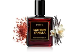 PUREU Perfumes for Women, Long Lasting Saffron Vanilla Fragrance, Roll on Eau De Parfum with Essential Oil, Made in USA Fragr