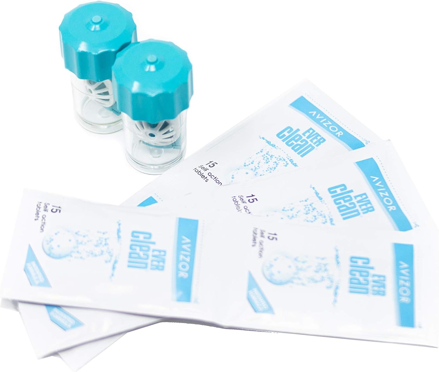 Avizor Ever Clean Without Preservative Cleaning, Disinfecting and Total Protein Removal System - 2 x 350 Millilitre 90 tabs - 90 Days - Image 4