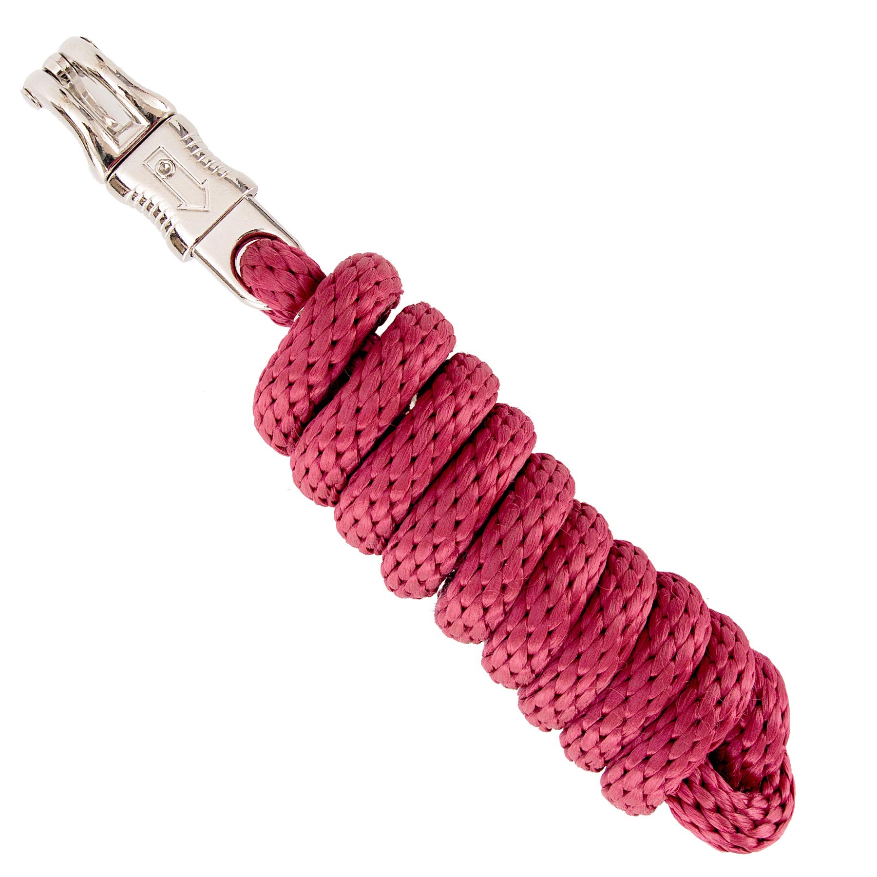 Merauno® Lead rope for horse - tethering rope in various stylish designs, lead rope, pony, donkey, goat with panic hook, black, blue, rose gold, beige (burgundy, panic hook)