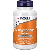 NOW Supplements, L-Tryptophan 500 mg, Supports Relaxation*, 60 Veg Caps