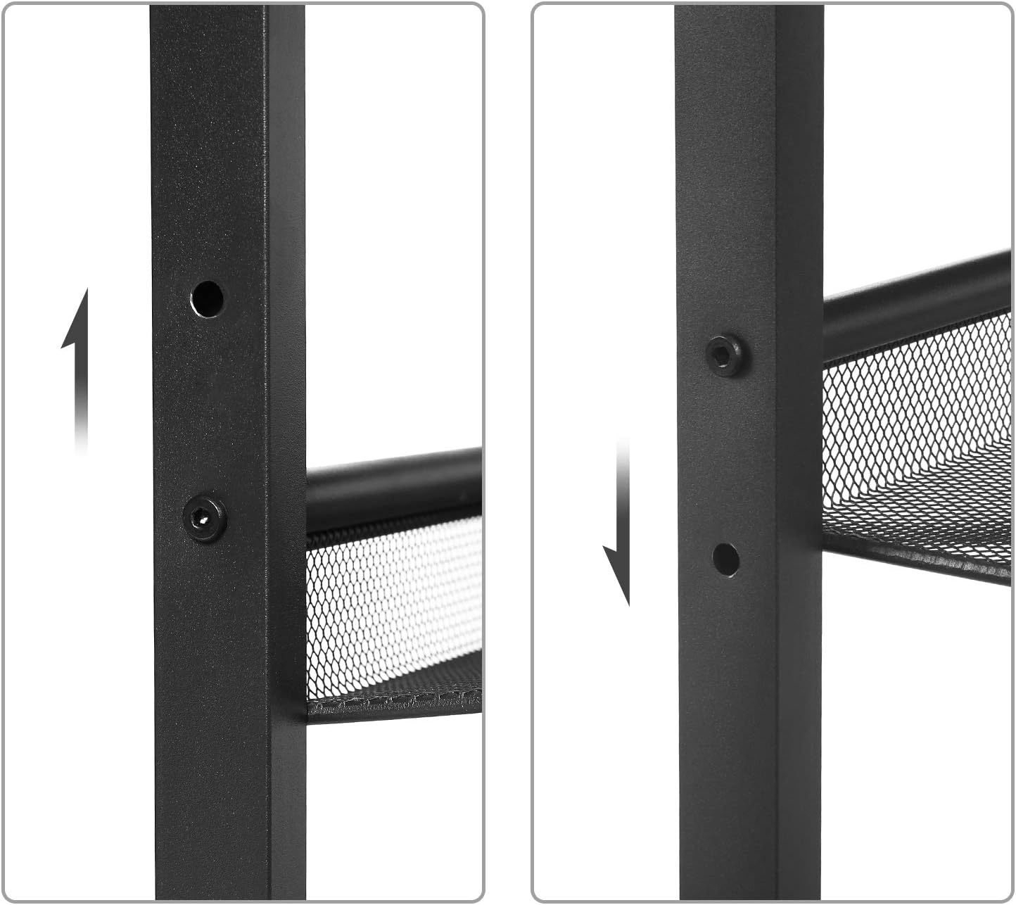 HOOBRO Console Table, Sofa Table with 2 Flat or Slant Adjustable Mesh Shelves, Hallway Table and Sideboard in Entryway, Living Room Corridor, Easy Assembly, Industrial, Rustic Brown and Black BF01XG01: Kitchen & Dining