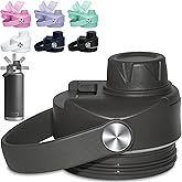 Chug Lid for YETI Rambler Lid Replacement - 12 18 26 36 64 oz and Jr. 12 oz Kids Bottle, Flex Handle Spout Cap for YETI Straw Lid Accessories, Cap Top Removable Gasket Easy to Clean, BPA Free