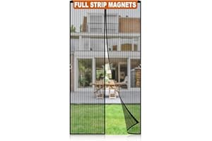 LCYY.TG Magnetic Screen Door Mesh, Easy Install, Heavy Duty Fiberglass,Self Sealing Door Screen for Single Door Size 32 x 79 Inch, Screen Door Size 34 x 80 Inch
