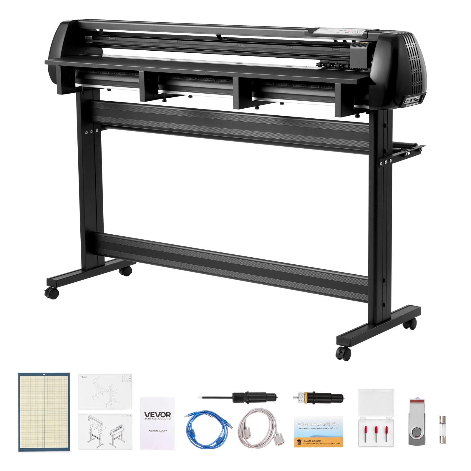 Photo 1 of ***Selling for parts only***VEVOR Vinyl Cutter Machine, 53 inch Max Feed Width, Dual Blades, Adjustable Force and Speed, LED Display, Vinyl Plotter Cutter Printer with Sign master Software for Compatible with Windows and macOS