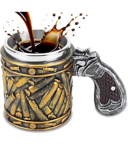 Amazon.com: Novelty Ceramic Cool Gun Mug for Man, Revolver Coffee Mug,  Fashionable Ceramic Coffee or Tea Cup, Gun-Shaped Handle Cup, Office  Decoration Idea Men's Gift (Silver) : Home & Kitchen