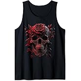 Floral Sugar Skull Tank Top