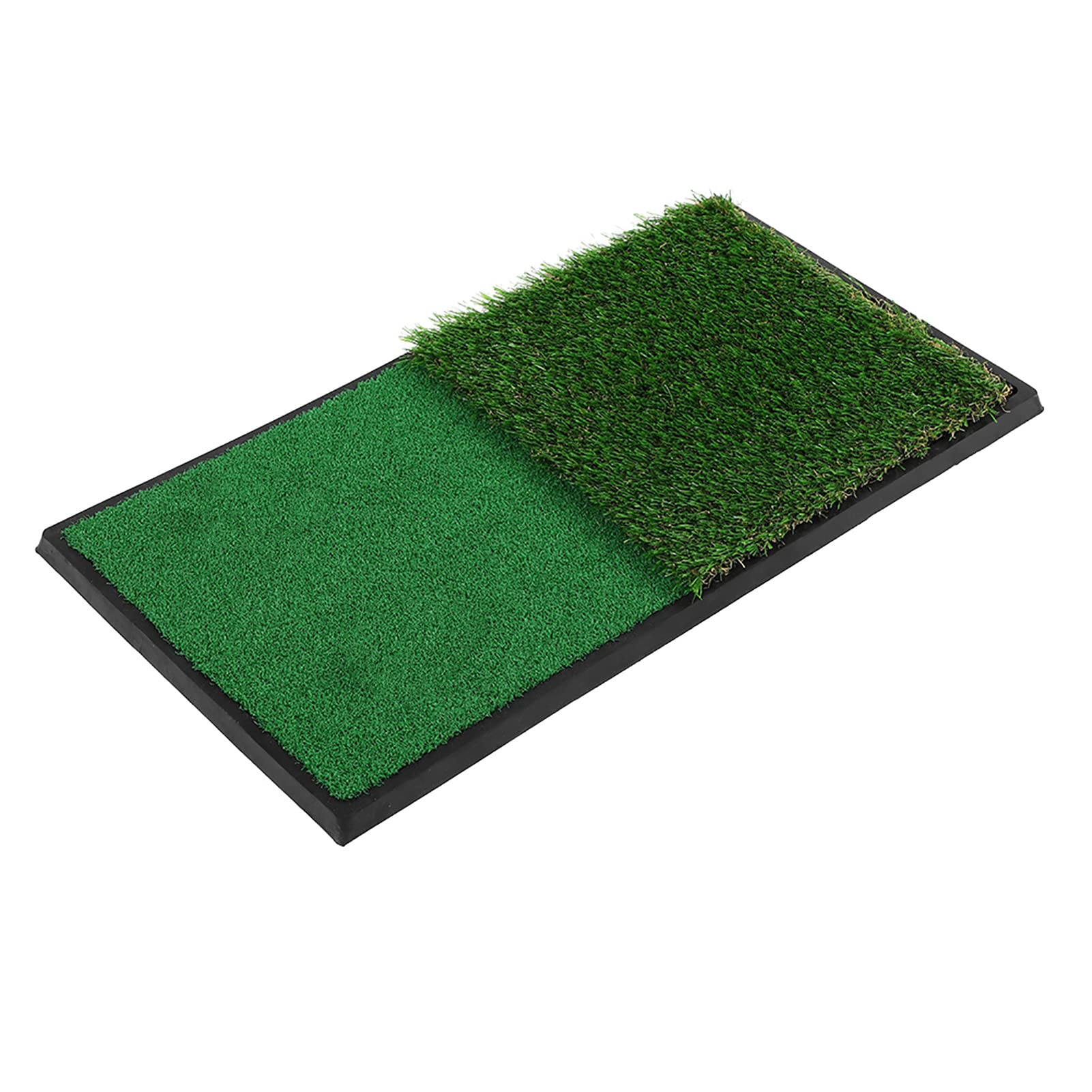 Ejoyous Double Hitting Mat, Hitting Mats Simulation Lawn for Driving Chipping and Putting Training, Portable Practice Mat