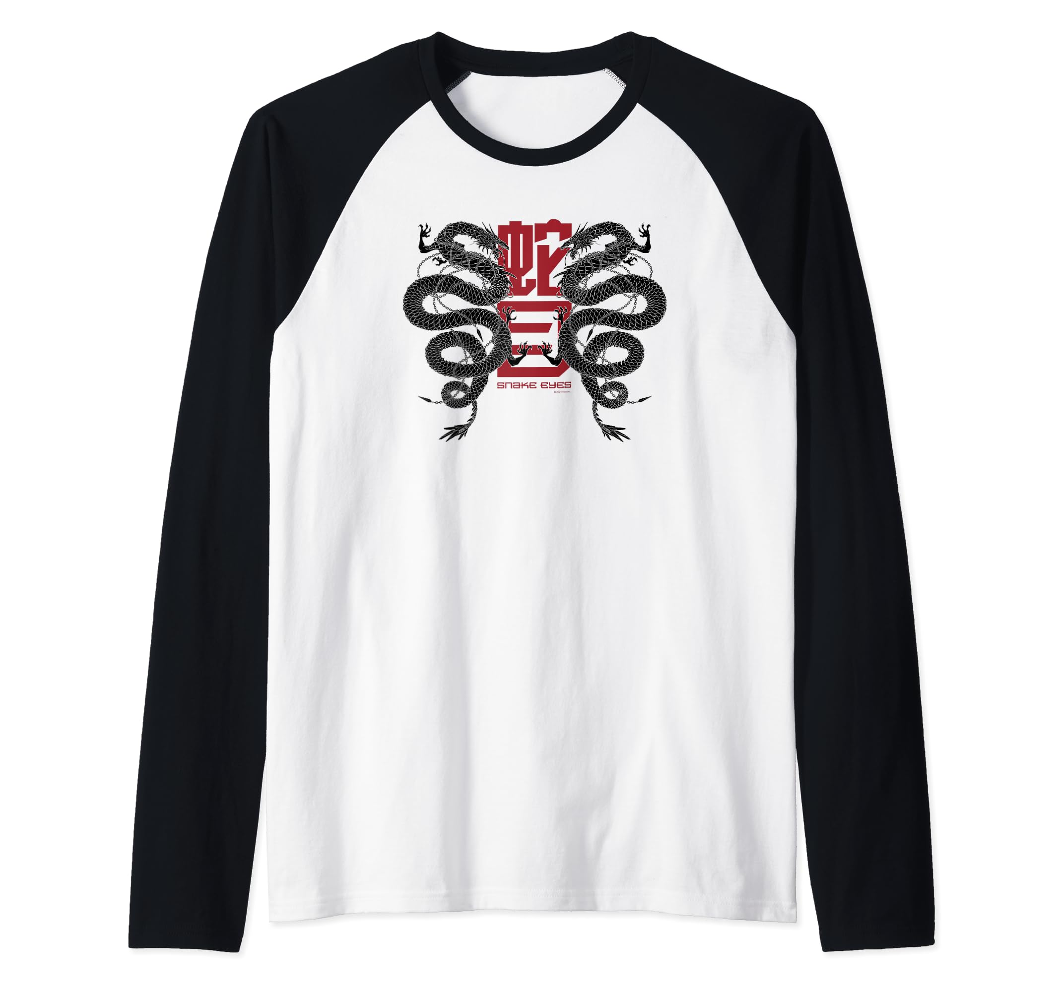 Snake Eyes Double Dragon Raglan Baseball Tee