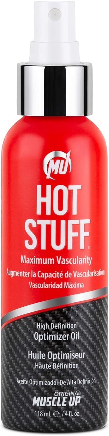 Pro Tan Hot Stuff Maximum Vascularity High Definition Optimizer Posing Oil, 4 fl oz.,Beige, 118 ml (Pack of 1)