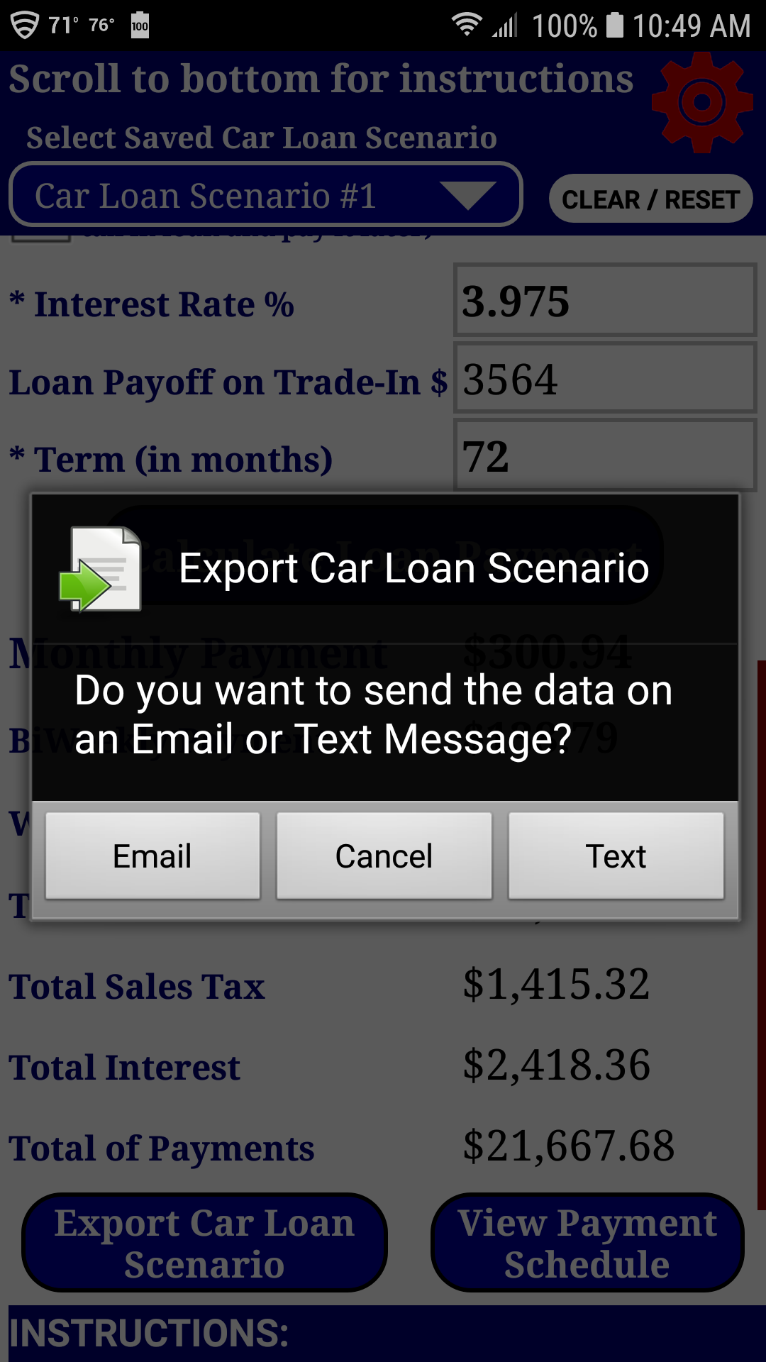 Auto Car Truck RV Loan Payment Calculator ProAmazon.esAppstore for
