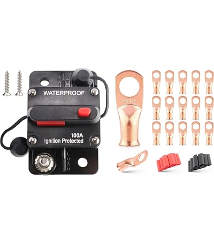 Amazon.com: RED WOLF 100A Circuit Breaker Manual Reset Switch 6