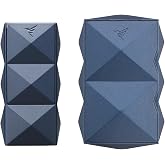 Colibri Quasar II + Quasar SV-Cut Cigar Lighter and Cutter Gift Set &ndash; Double Jet Torch Lighter with 9mm Punch, Straight and V Cutter for 60+ Ring Gauge, Packaged in One Gift Box (Navy)
