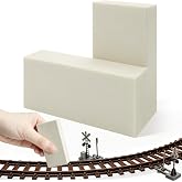 Jibrelxion 2 Pack Model Train Track Cleaner, Railroad Cleaning Block | 3.1" x 1.5" x 0.7" , Rectangle Abrasive Eraser for Scale Train Track &amp; Rail