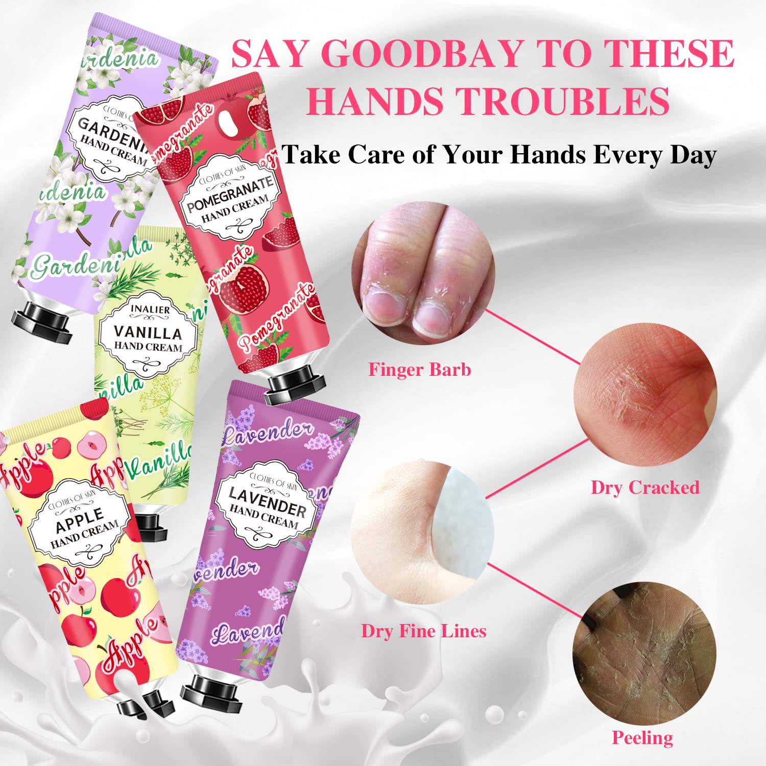 8 Pack Hand Cream Gift Set,Easter Basket Stuffers for Teen Girls,Mothers Day Gifts,Mini Travel Size Lotion for Teacher Appreciation Gifts Nurse Gifts,Hand Lotionfor Dry Cracked Hands Gifts for Mom