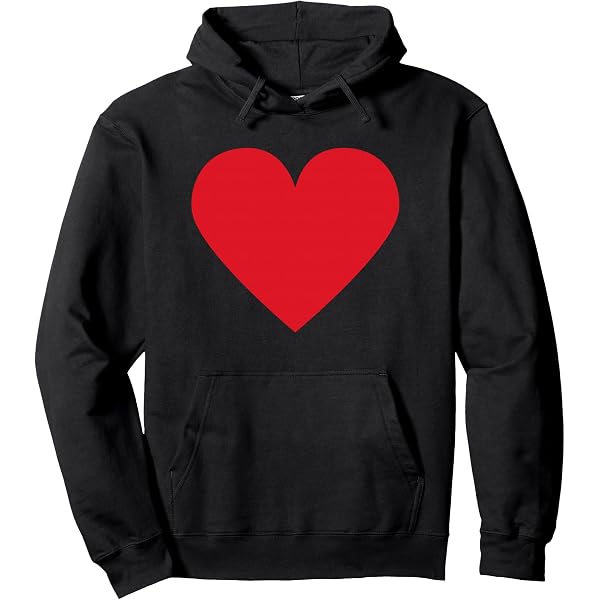 Amazon.com: Altland Red Heart Sweatshirt ,Black ,Small : Clothing