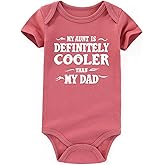 AIZFFZY Aunt Is Cooler Than My Dad Baby Clothes Gender Neutral Aunties Bestie Outfits boy girl Bodysuits
