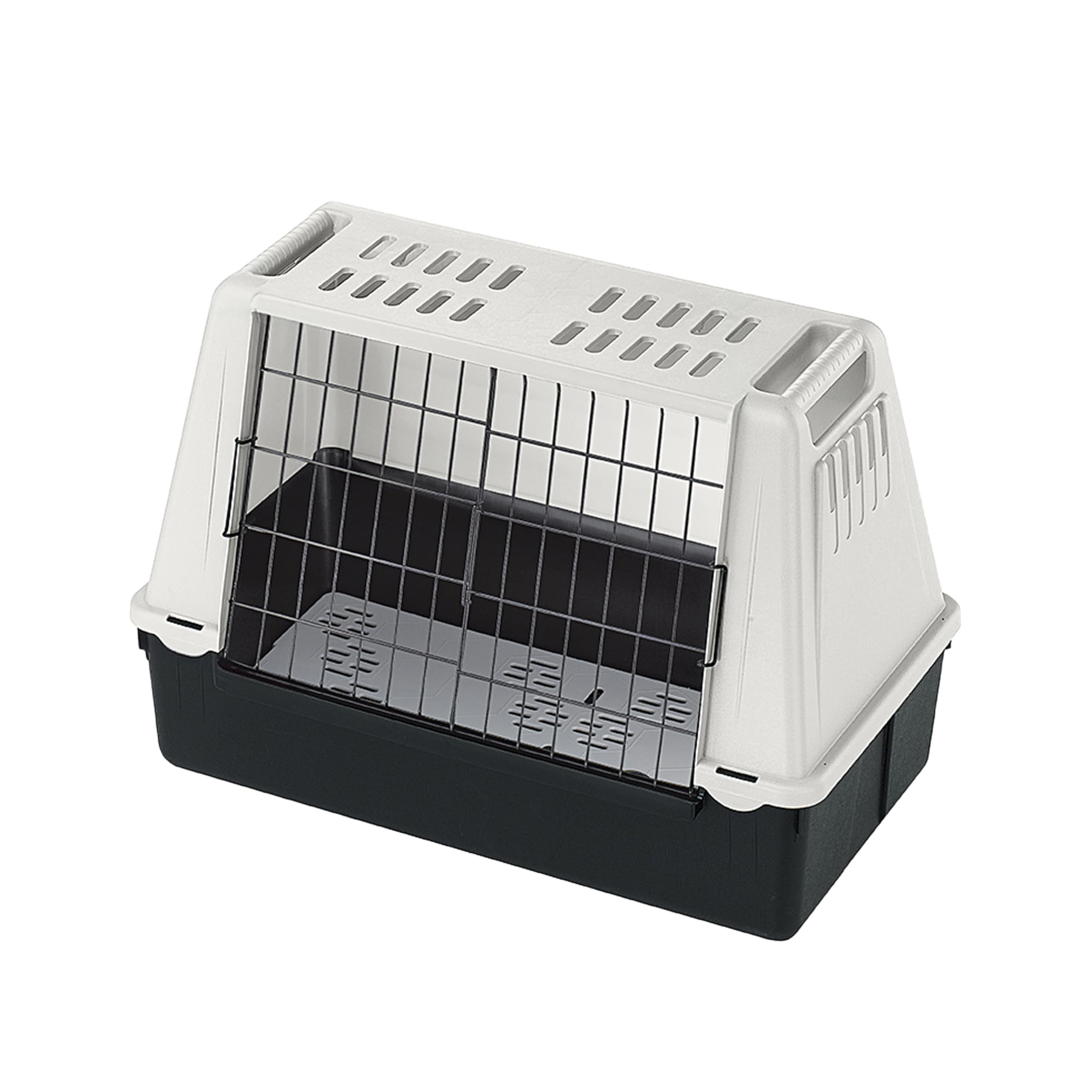 Ferplast Dog Carrier for Car Dog Transport Box ATLAR CAR MINI with Ventilation grids, Draining Pad included, 72 x 41 x h 51 cm.