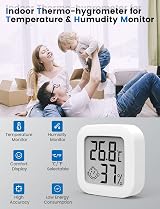 Houdian Mini Digital Indoor Thermometer Hygrometer High Accuracy - Temperature view 6