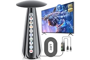 YIRKAIS 2000+ Miles Range TV Antenna Indoor, 2025 HDTV Antenna for Smart TV, Digital Antenna for Local Channels with Signal Amplifier, Supports 4k 8k 1080p All TVs -38ft Coax Cable