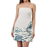 DURUNUL Women Strapless Mini Tube Shell Dress Sexy Bodycon Spaghetti Strap Mini Dresses Going Out Short Party Club Dress