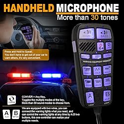 Emergency Police Siren 200W Multi-Tones PA System