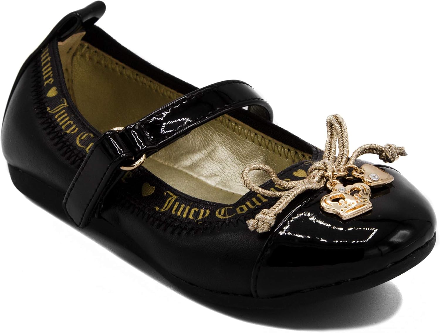 Juicy Couture Kids JC Lil Monterey Girls Slip On Ballet Flat Dress Shoe