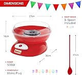 Global Gizmos Candy Floss Machine - Retro Cotton Candy Maker 500W Non-Slip Base view 2