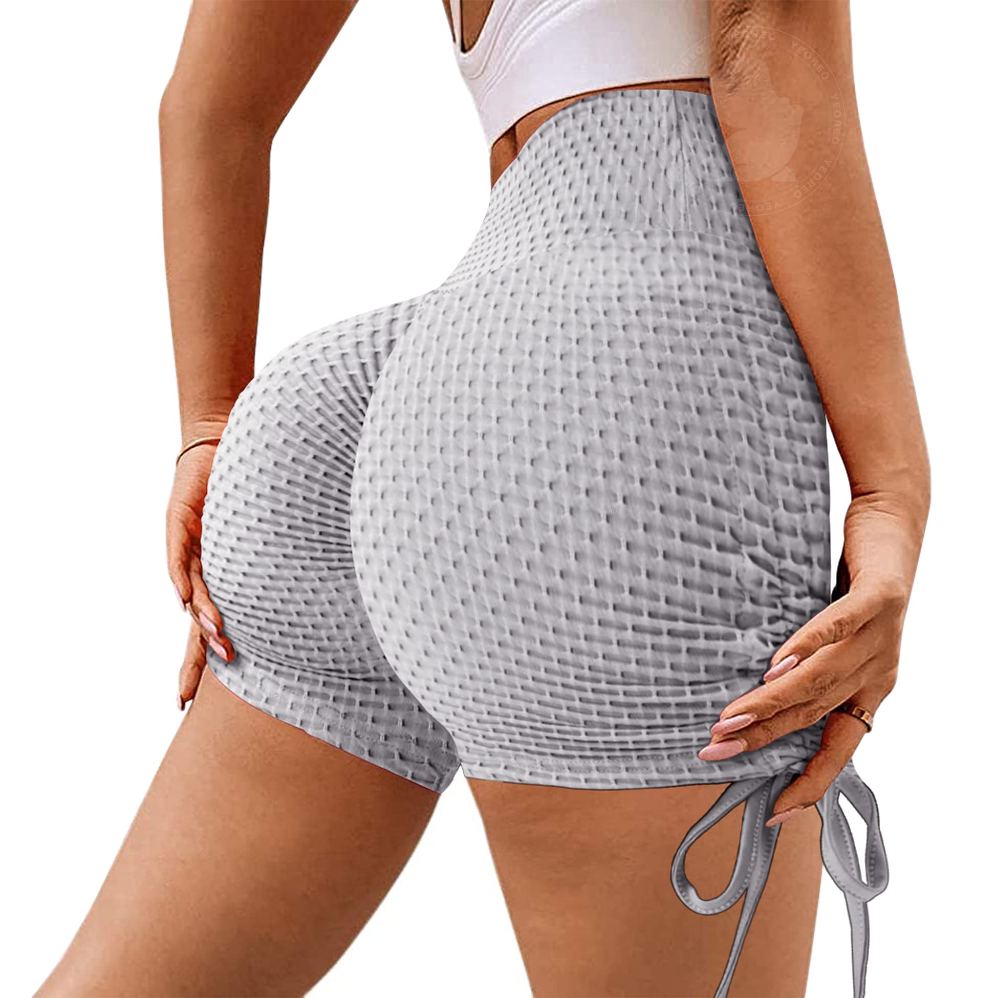 YEOREO Women's Butt Lifting Yoga Shorts High Waist