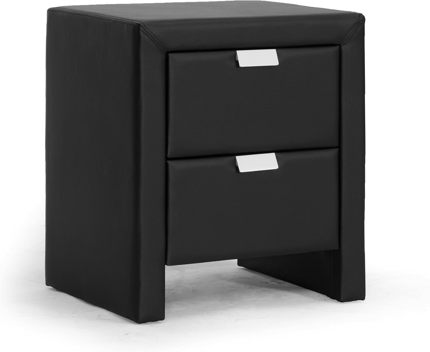 Amazon Com Baxton Studio Frey Upholstered Modern Nightstand Black Furniture Decor