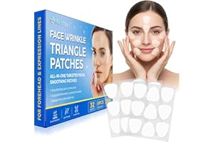 Anti-Wrinkle Face Triangle Patches 288 pcs (32 Sheets) – Overnight Forehead & Expression Line Smoothing Patches – Frown, Smil