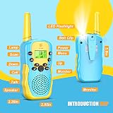 EUTOYZ Walkie Talkie Outdoor Toys for Kids 4-10 Yellow Blue view 5
