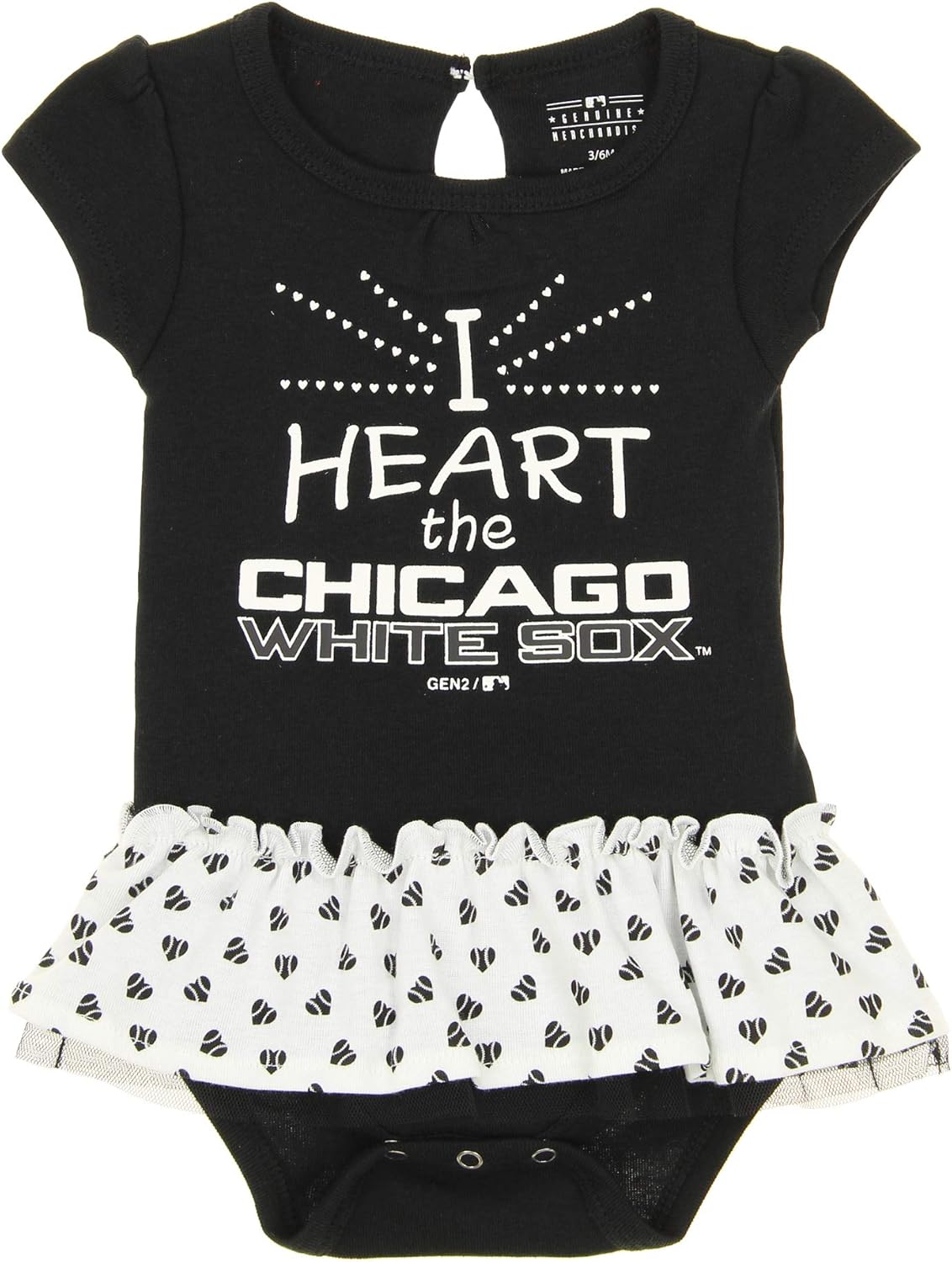 Outerstuff MLB Newborn Play with Heart Creeper Bib & Bootie Set, Team Variation: Clothing