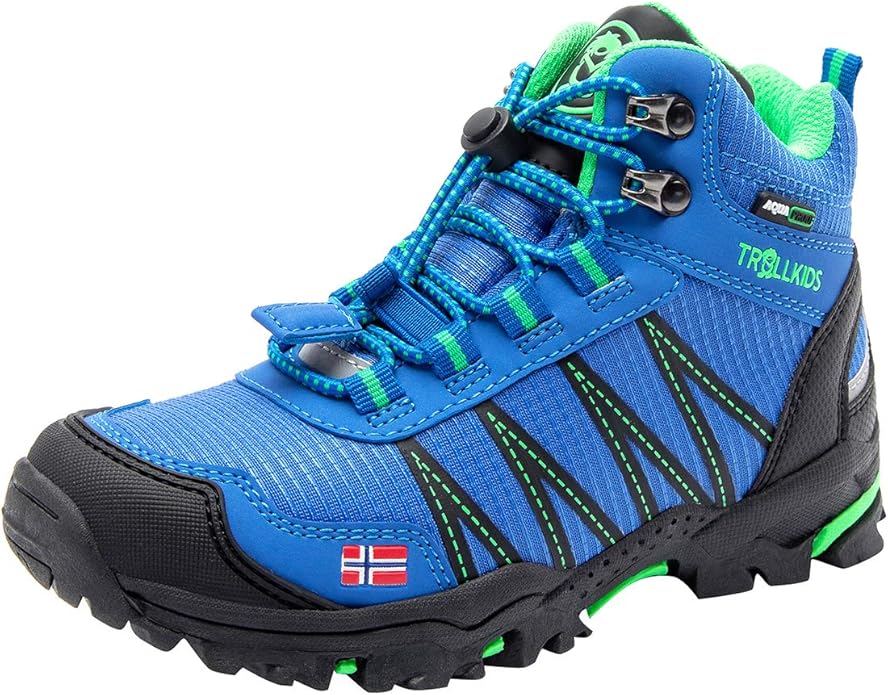 Trollkids Children's Trolltunga Waterproof Hiking Shoes Medium Blue Size: 14 UK: Amazon.co.uk
