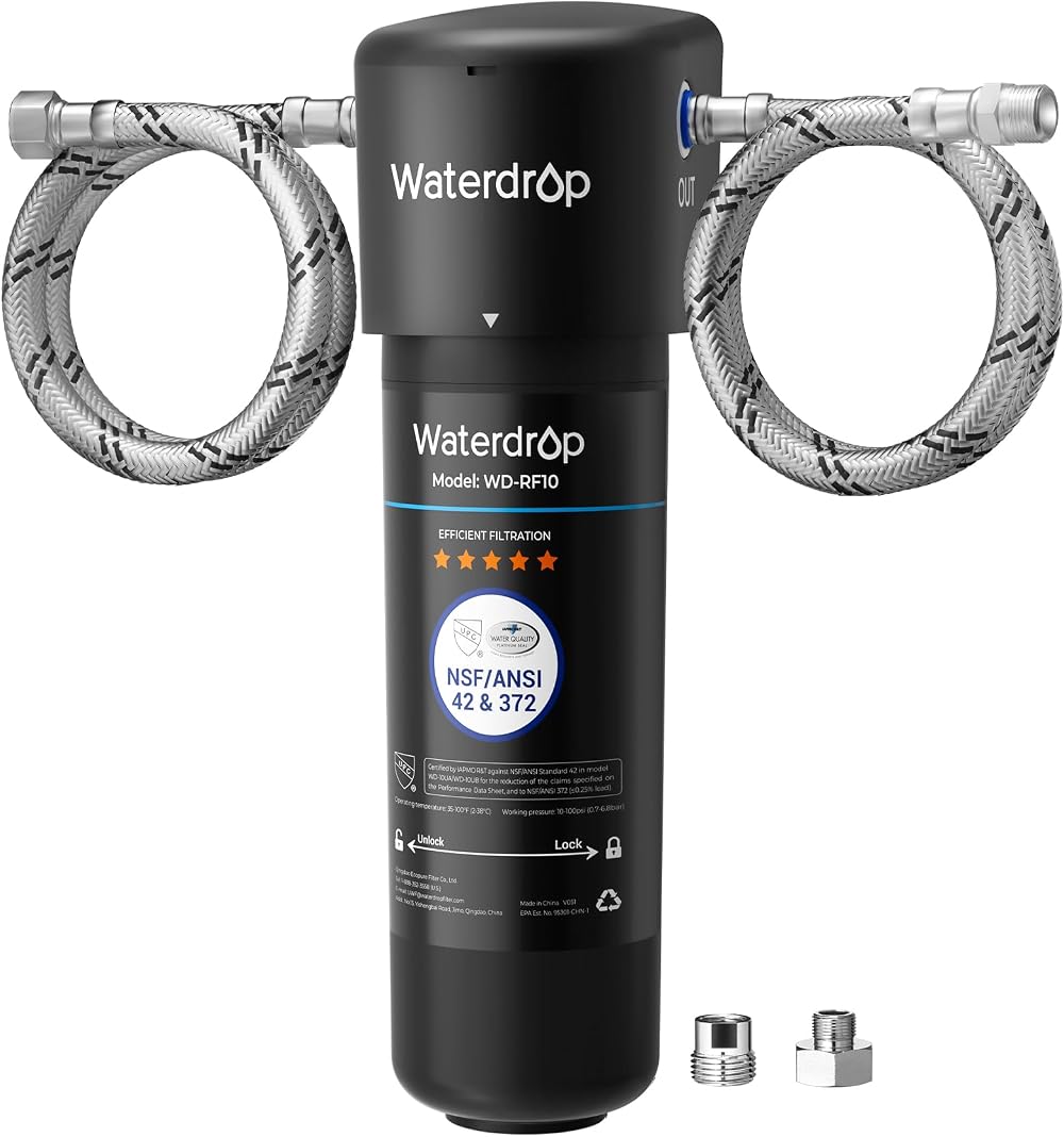 Waterdrop 10UA Under Sink Water Filter 11000 Gal NSF/ANSI 42 Lead Chlorine