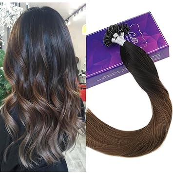Amazon Com Laavoo 18inch U Tip Hair Extensions Human Hair Nail